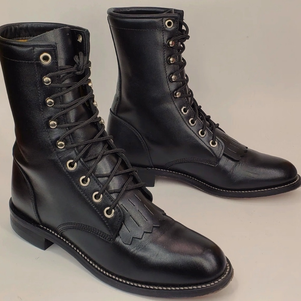 Justin Boots | Mens Roper Justin “Hiram” Cowboy Boots Like New 7.5 Lace up Boots